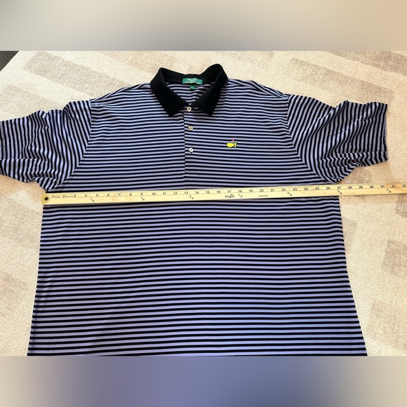 Masters by Peter Millar Men’s Purple and Black Striped Cotton Polo (Size XXL) - Picture 6 of 6